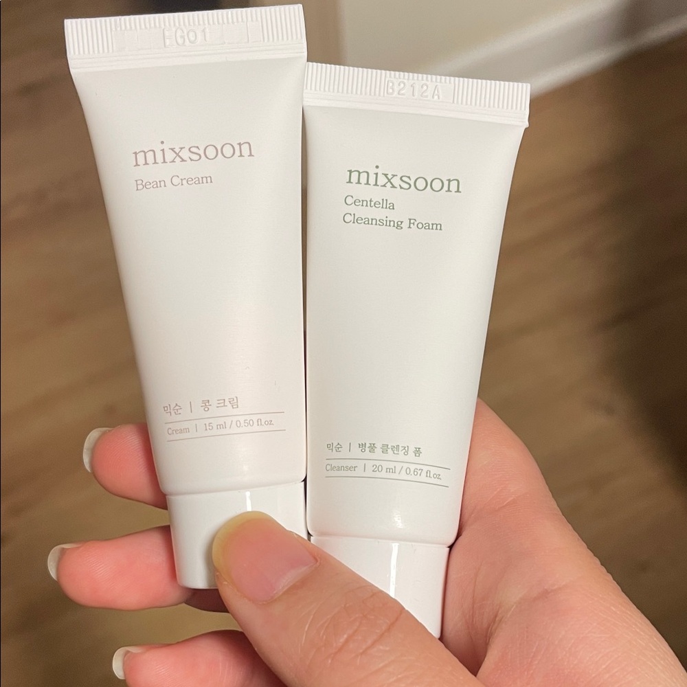 Mixsoon Bean Cream and Centella Cleansing Foam 2 piece set NEW Korean beauty